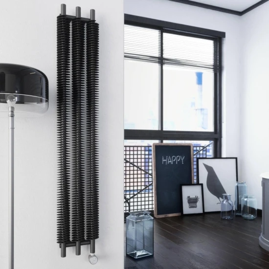 Terma Ribbon V E Vertical Designer Electric Radiator - Grey 600w 5 Terma Ribbon V E Vertical Designer Electric Radiator - Grey 600w - Image 3