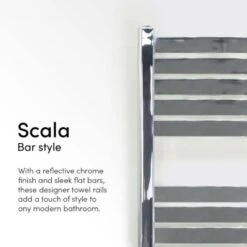 Ecostrad Scala Thermostatic Electric Towel Rail - Chrome -Astral Moda Shop scala c
