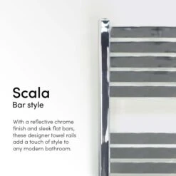 Ecostrad Scala Electric Towel Rail - Chrome 400w (500 X 800mm) -Astral Moda Shop scala chrome bar style 6