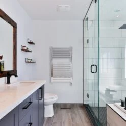 Ecostrad Scala Thermostatic Electric Towel Rail - Chrome 400w (500 X 800mm) -Astral Moda Shop scala thermostatic chrome 500x800 lifestyle 1