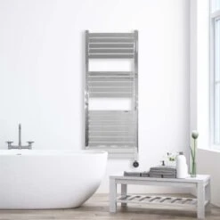 Ecostrad Scala IQ WiFi Electric Towel Rail - Chrome 600w (500 X 1200mm) -Astral Moda Shop scala wifi chrome 500x1200 lifestyle 1