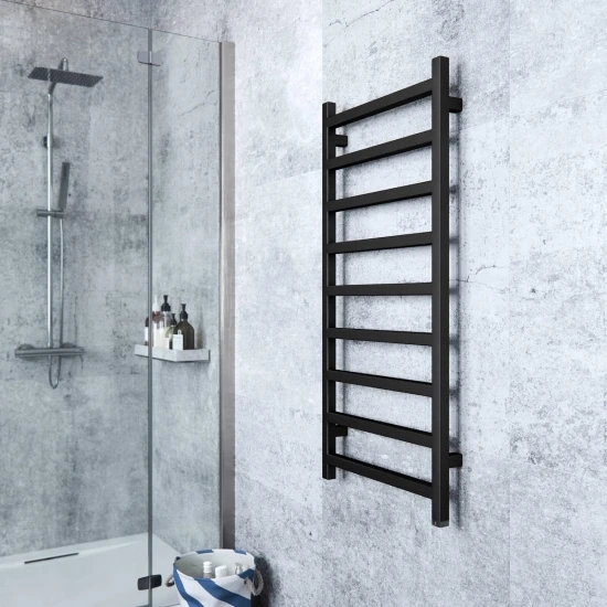 Terma Simple ONE Designer Electric Towel Rail - Black 400w (500 X 1080mm) 5 Terma Simple ONE Designer Electric Towel Rail - Black 400w (500 X 1080mm) - Image 3