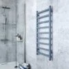 Terma Simple ONE Designer Electric Towel Rails - Blue -Astral Moda Shop simple one 1080x500 ral 5014 pigeon blue lifestyle 2