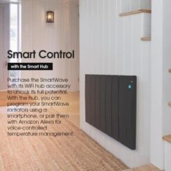 Haverland Wi7 SmartWave Self-Programming Electric Radiator - Anthracite 1100W -Astral Moda Shop smartwave black single feature