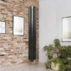 Terma Triga E AW Vertical Designer Electric Radiators - Curved Anthracite 1 Terma Triga E AW Vertical Designer Electric Radiators - Curved Anthracite -Astral Moda Shop triga living room