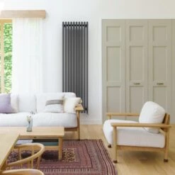 Terma Tune E Vertical Designer Electric Radiators - Anthracite