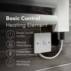 Ecostrad Fina-E Electric Towel Rail - White -Astral Moda Shop white basic usp