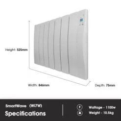 Haverland Wi7 SmartWave Self-Programming Electric Radiator - 1100W 20 Haverland Wi7 SmartWave Self-Programming Electric Radiator - 1100W -Astral Moda Shop wiw7 dimensions